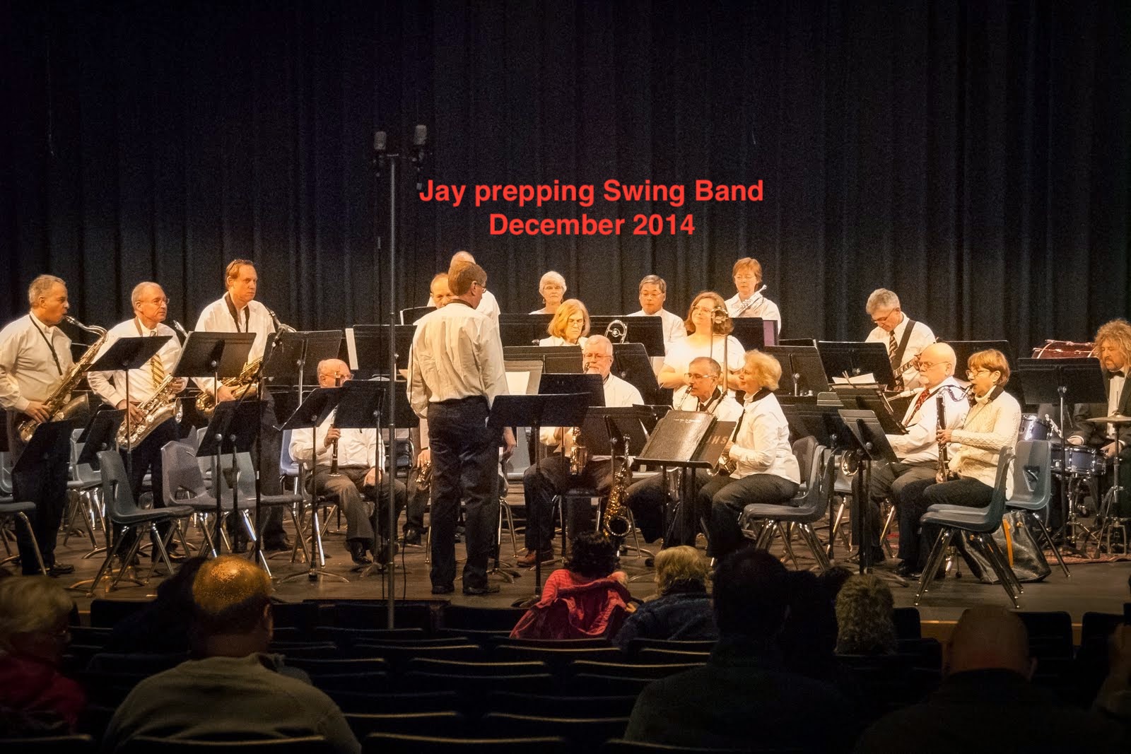 Jay prepping Swing Band Dec 2014